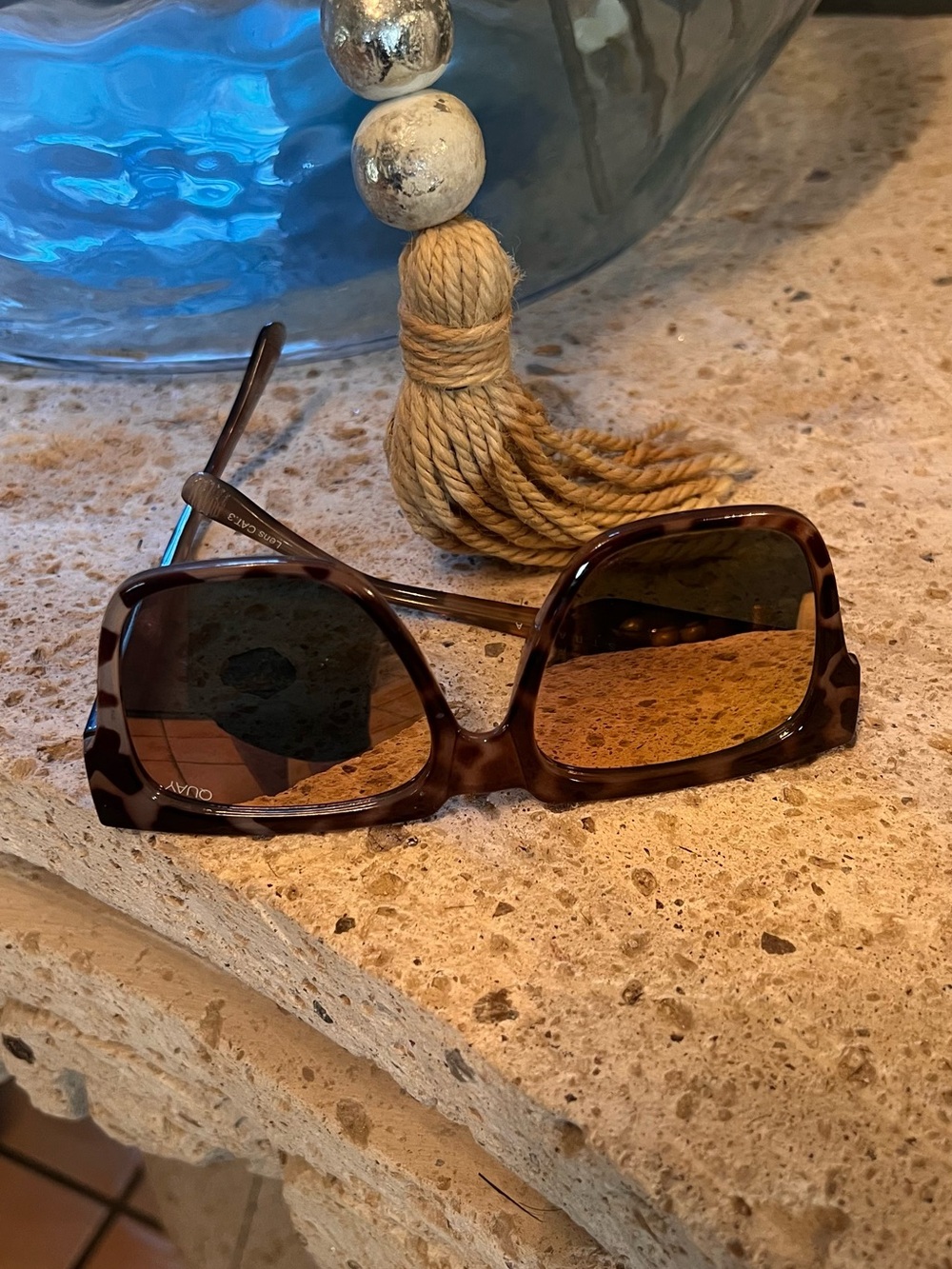 Quay  Women’s Brown Square Sunglasses